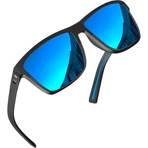 NIB Grinder Punch Polarized - Electric Blue Mirrored Lenses - Lightweight UV400